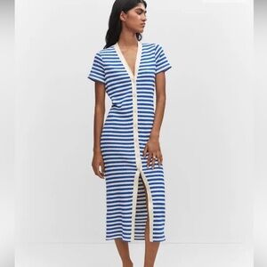 Mango striped midi dress